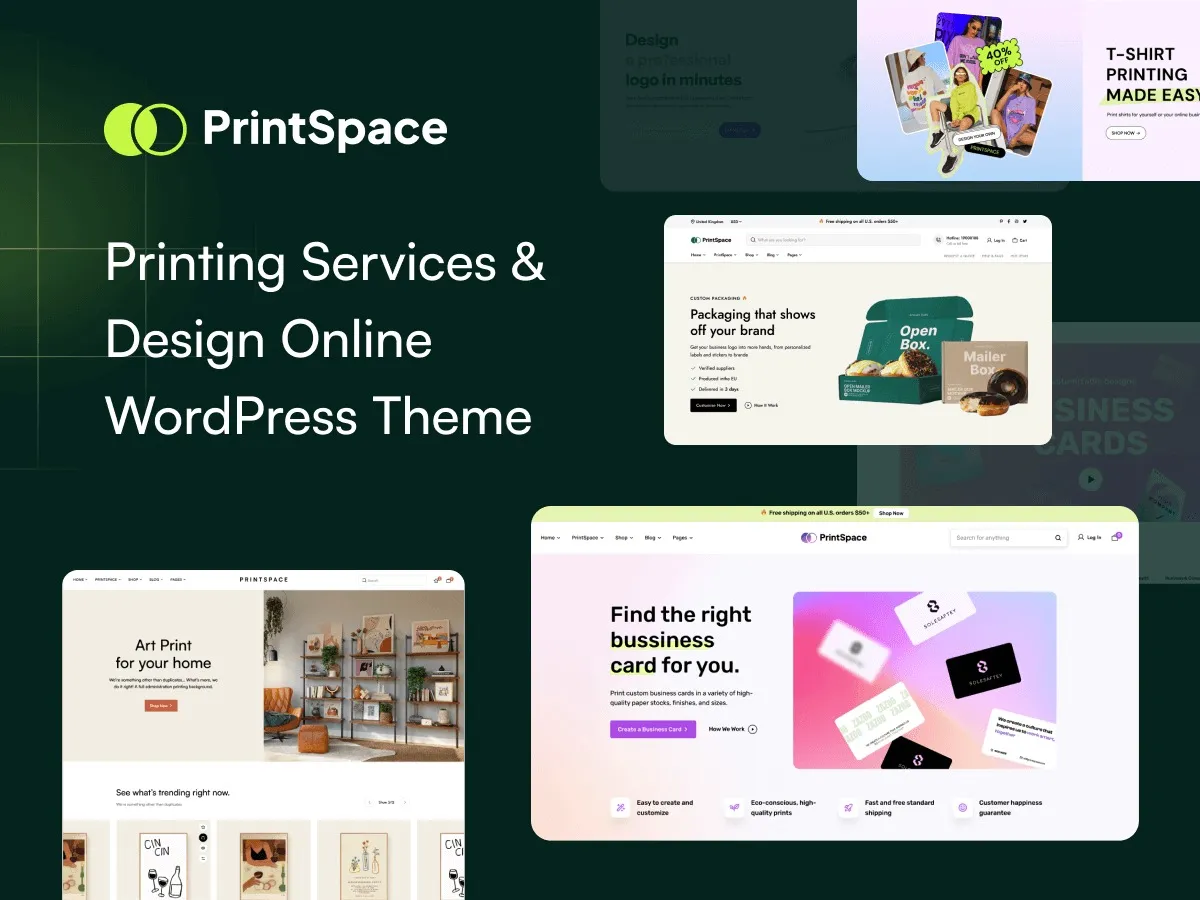 PrintSpace – Theme WordPress cho shop in ấn, áo thun & Print-on-Demand chuyên nghiệp