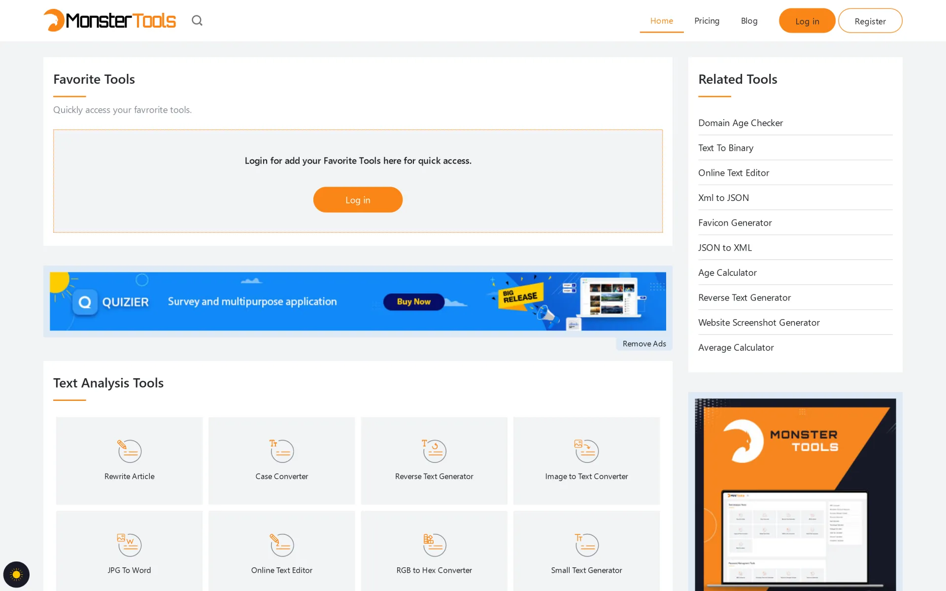 MonsterTools – Bộ công cụ web đa năng cho SEO, Developer & Digital Marketing