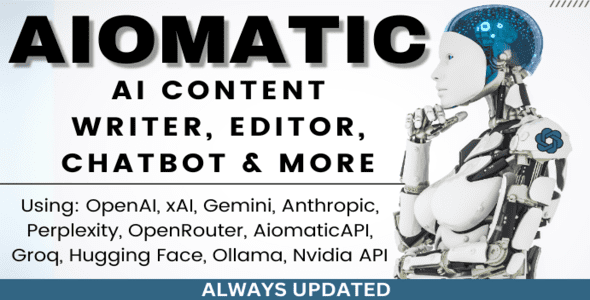AIomatic – AI Content Writer, Editor, ChatBot và AI Toolkit