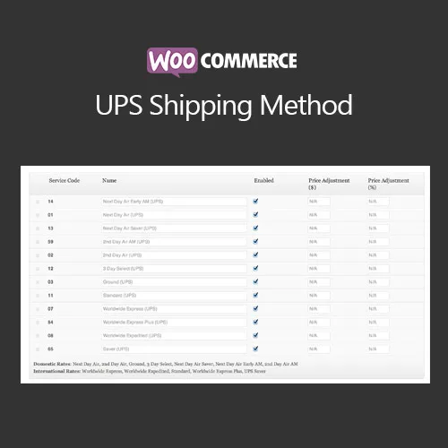 WooCommerce UPS Shipping Method - Plugin vận chuyển UPS shipping cho woocommerce