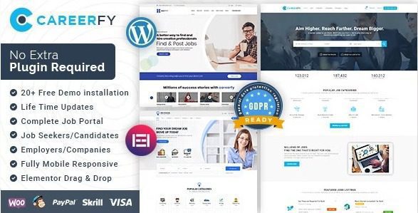 Careerfy – Giao Diện Tuyển Dụng WordPress Chuyên Nghiệp, Chuẩn SEO, Dễ Dùng