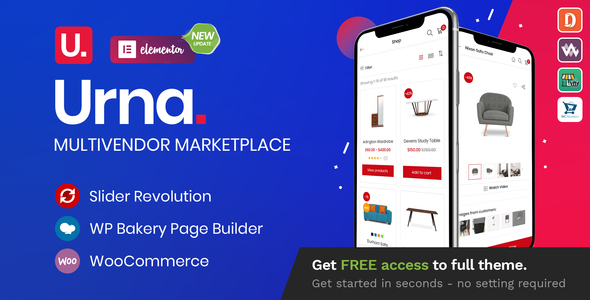 Urna - Theme woocommerce đa ngành, marketplace, siêu thị điện tử, thời trang, nội thất hoặc mỹ phẩm