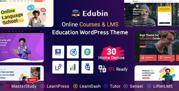 Edubin – Theme WordPress Giáo Dục Chuyên Nghiệp Cho Trường Học và Đào Tạo Trực Tuyến