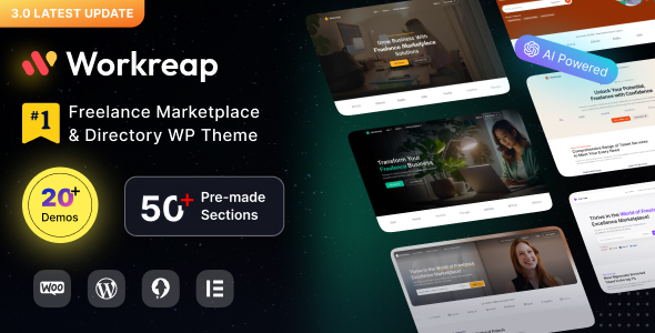 Workreap – Theme wordpress tìm việc làm Freelance, nền tảng Marketplace