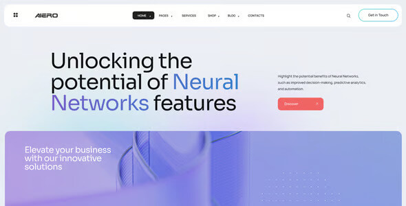 Aiero – Giao diện WordPress dành cho AI Agency, Startup công nghệ và doanh nghiệp hiện đại
