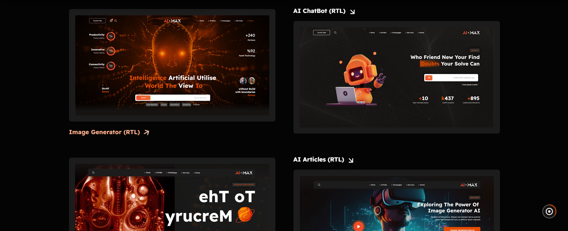 AIMAX – Mẫu giao diện chuyên biệt cho AI Agency và Startup công nghệ