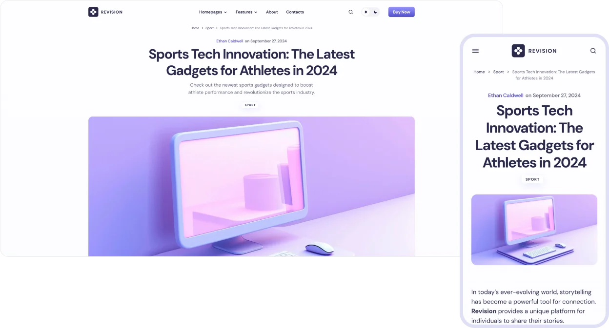 Revision – Optimized Personal Blog WordPress Theme